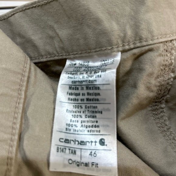 Men’s Carhartt big and tall loose fit canvas size 46 utility shorts - Picture 4 of 7